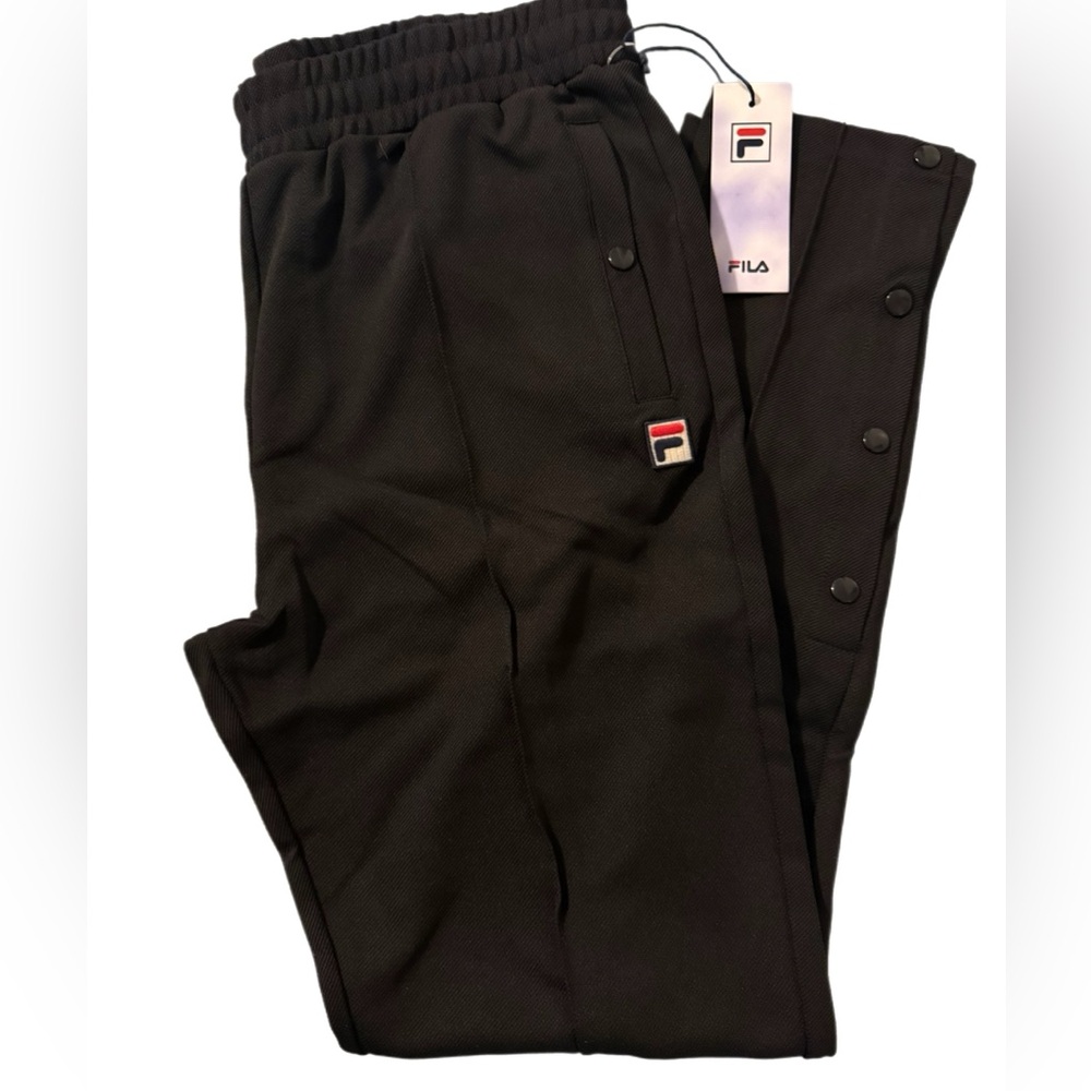 Fila Men's Black Snap Joggers New, Large